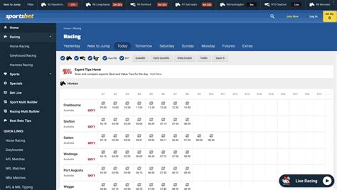sportsbet live betting.
